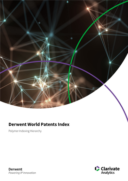 Derwent World Patents Index Polymer Indexing Hierarchy 2