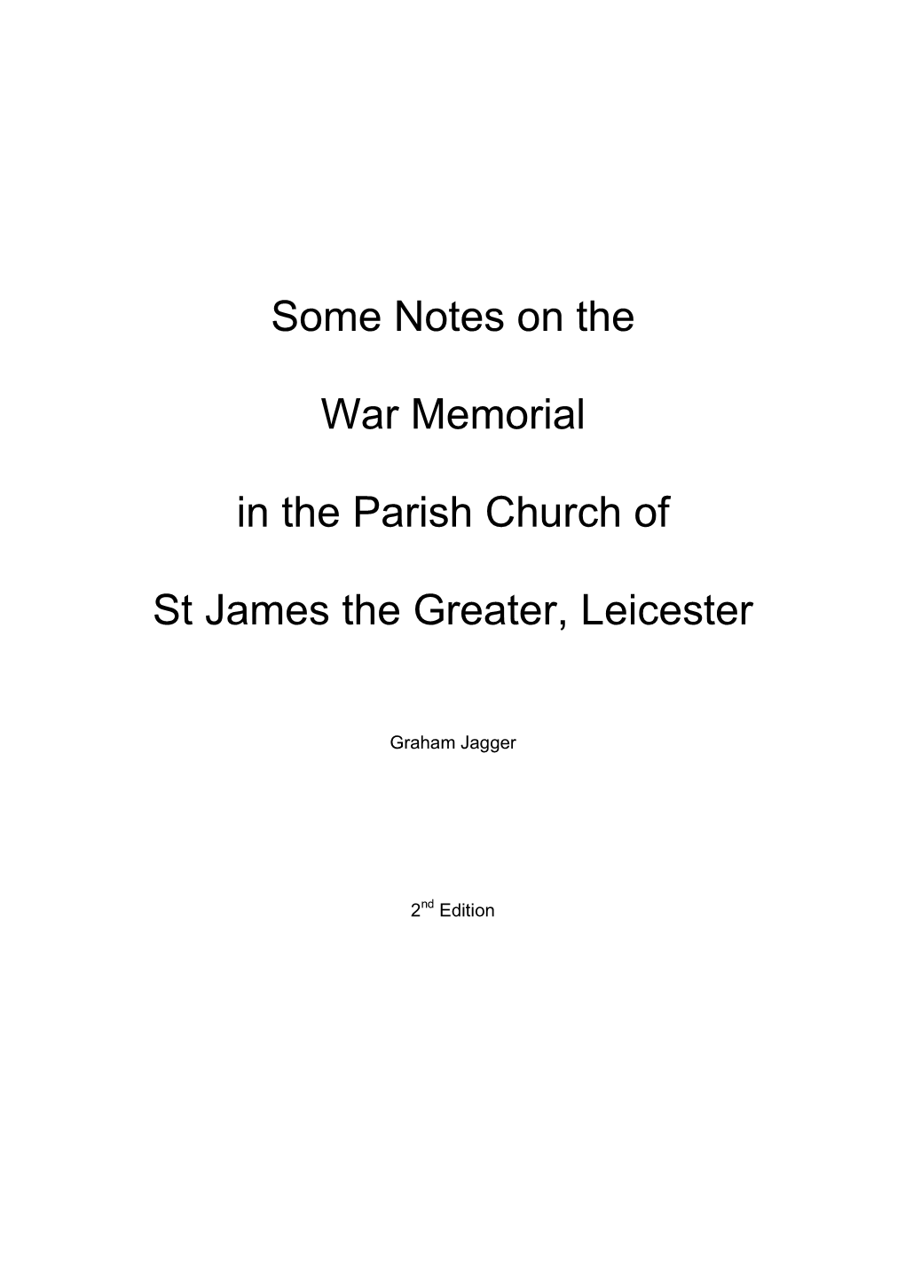 Notes on War Memorial