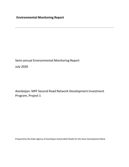 Environmental Monitoring Report