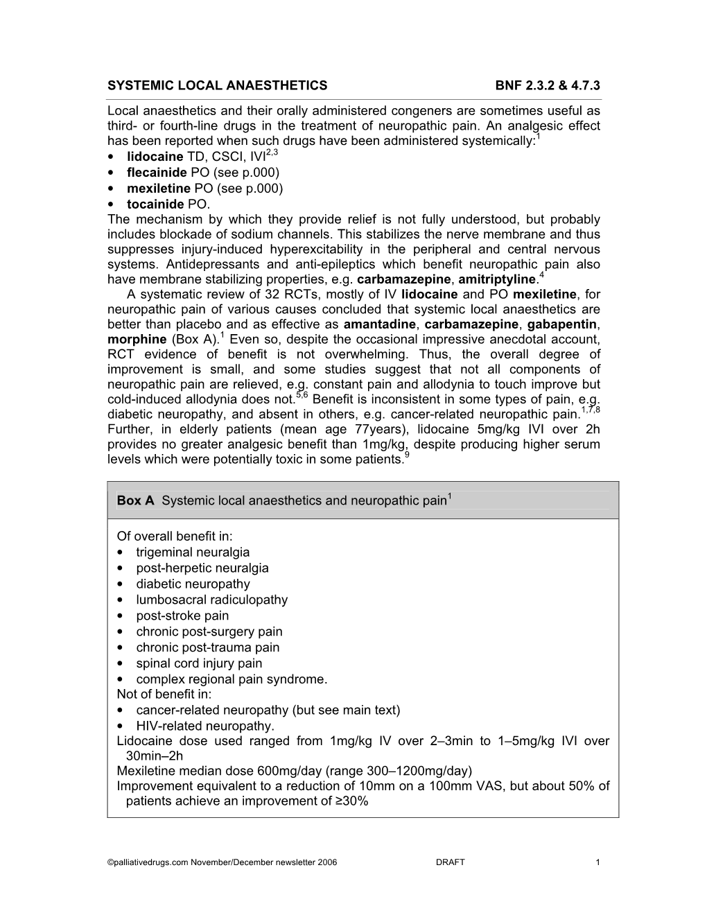 Systemiclocalanaestheti