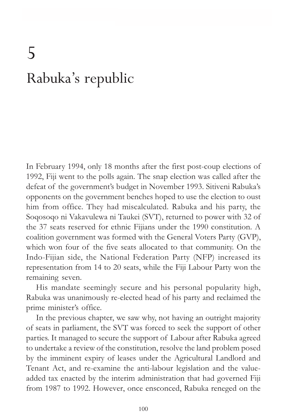 Rabuka's Republic