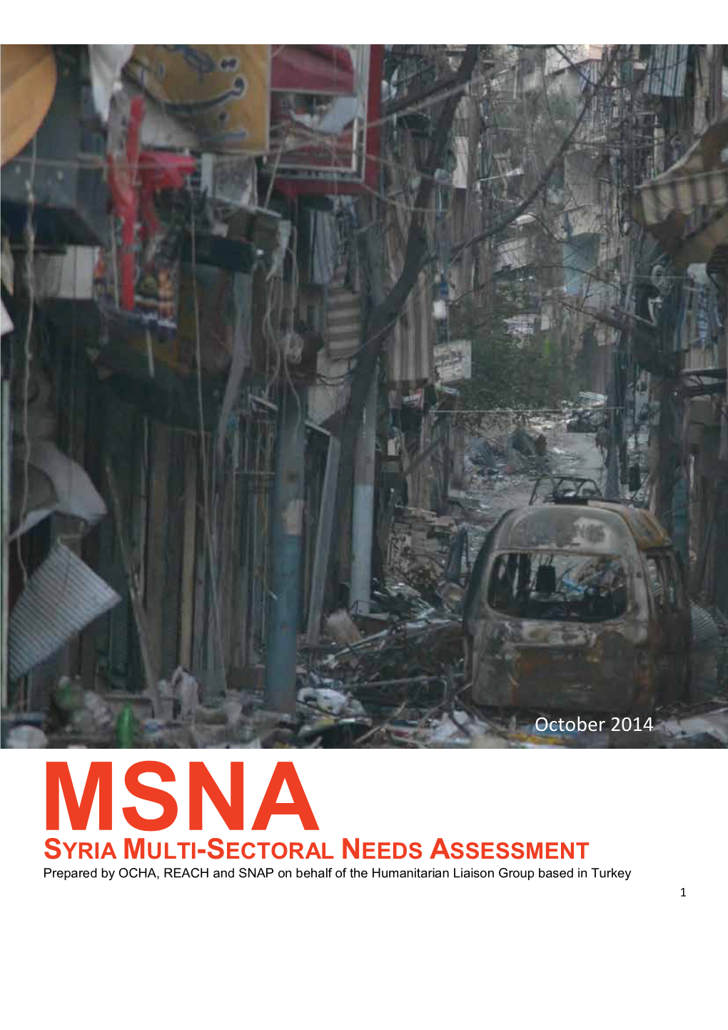 Syria Multi-Sectoral Needs Assessment – Executive Summary