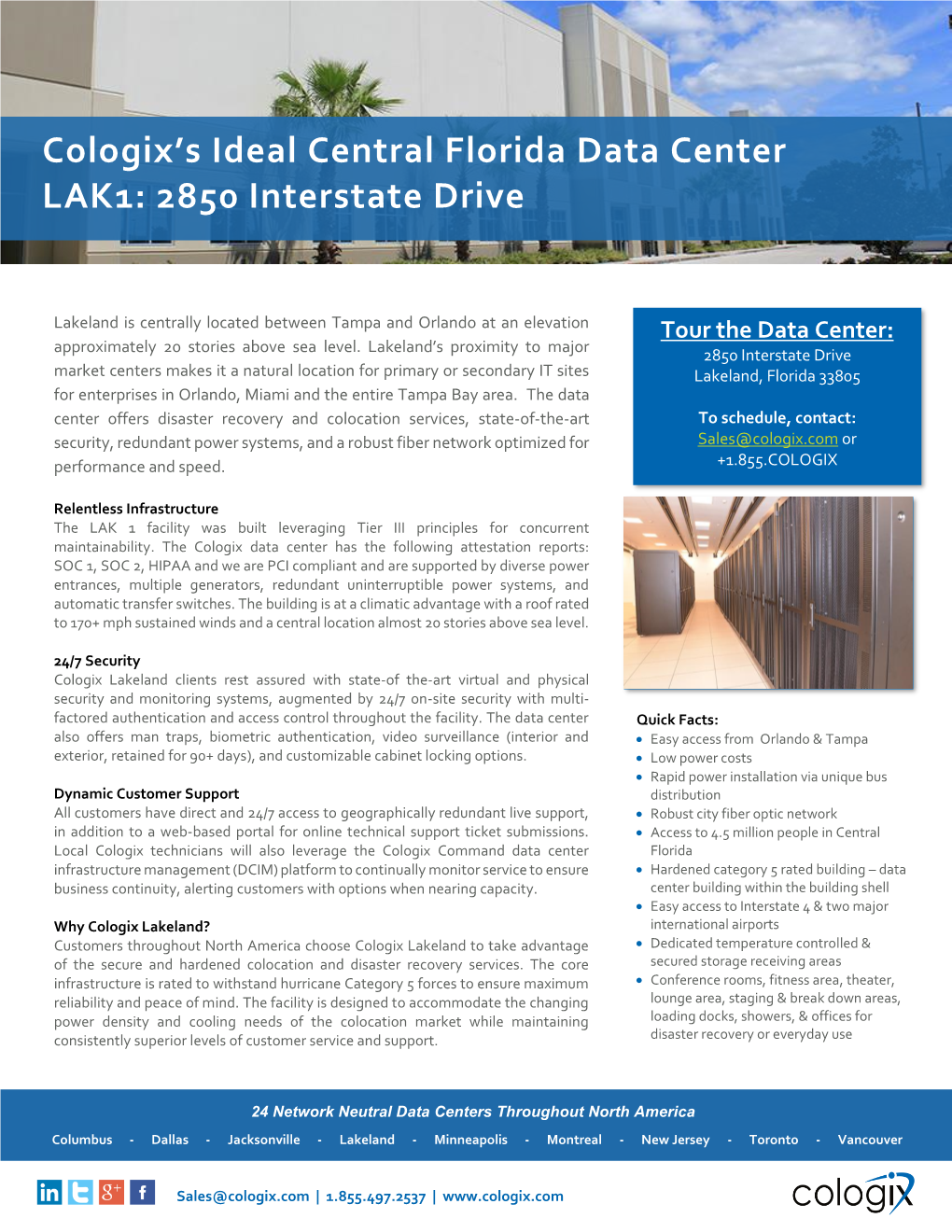 Cologix Lakeland 1 Data Center