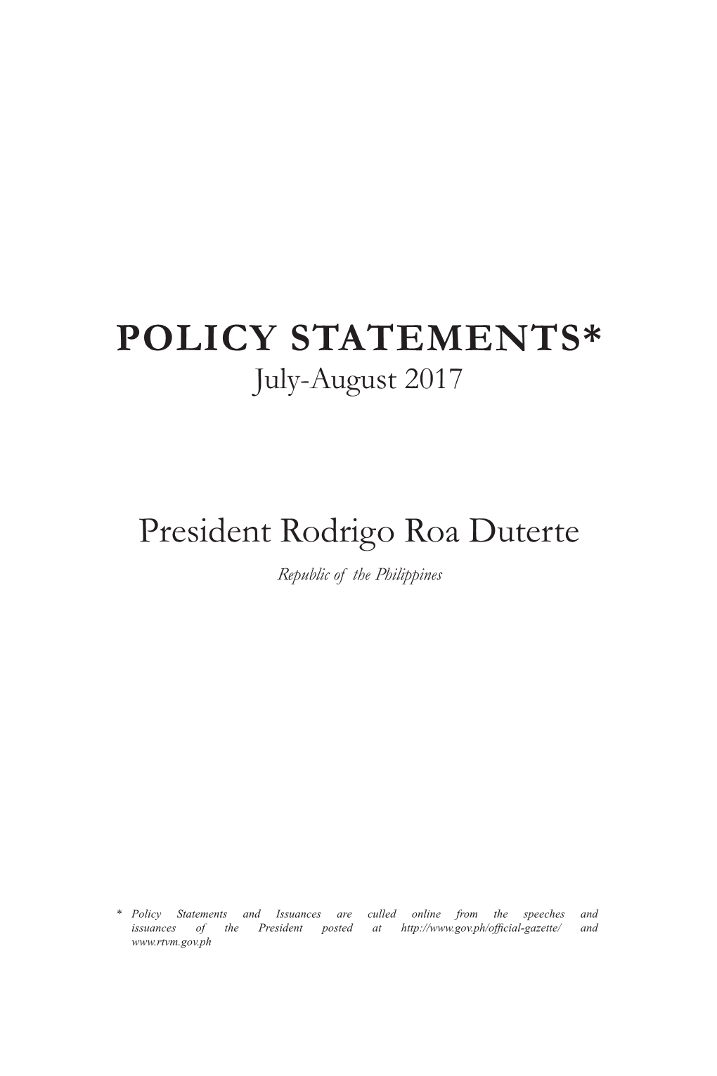 Policy Statements 4 2017.Indd