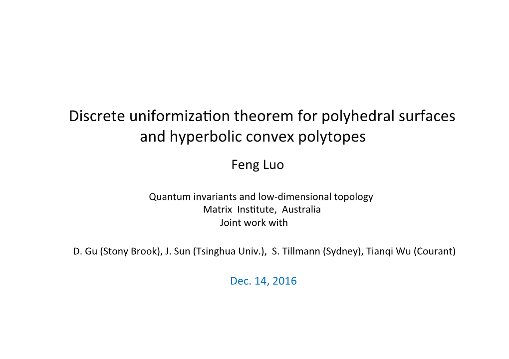 Discrete Uniformization Theorem for Polyhedral Surfaces and Hyperbolic