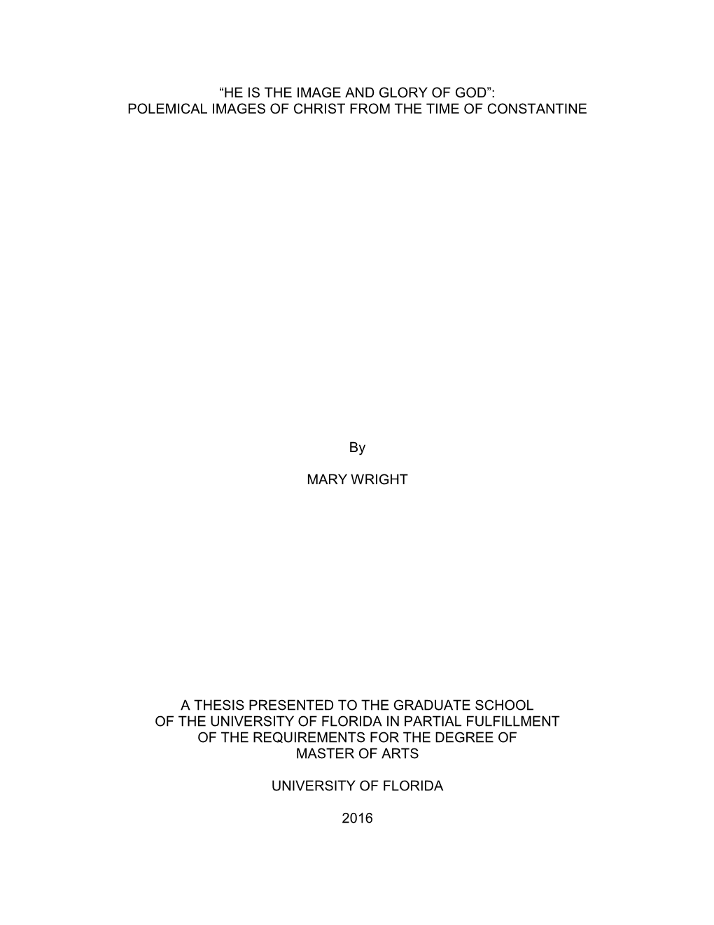 University of Florida Thesis Or Dissertation Formatting