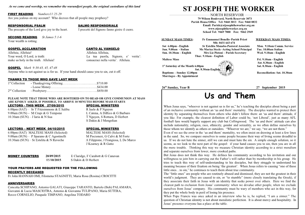 St Joseph the Worker