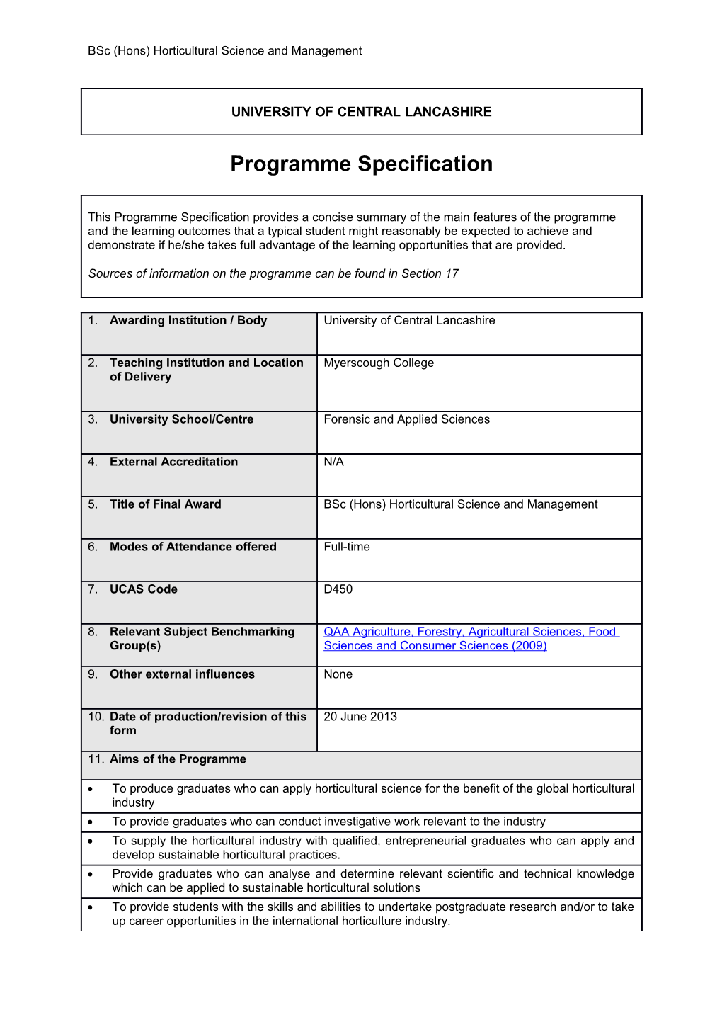 Bsc (Hons) Horticultural Science and Management