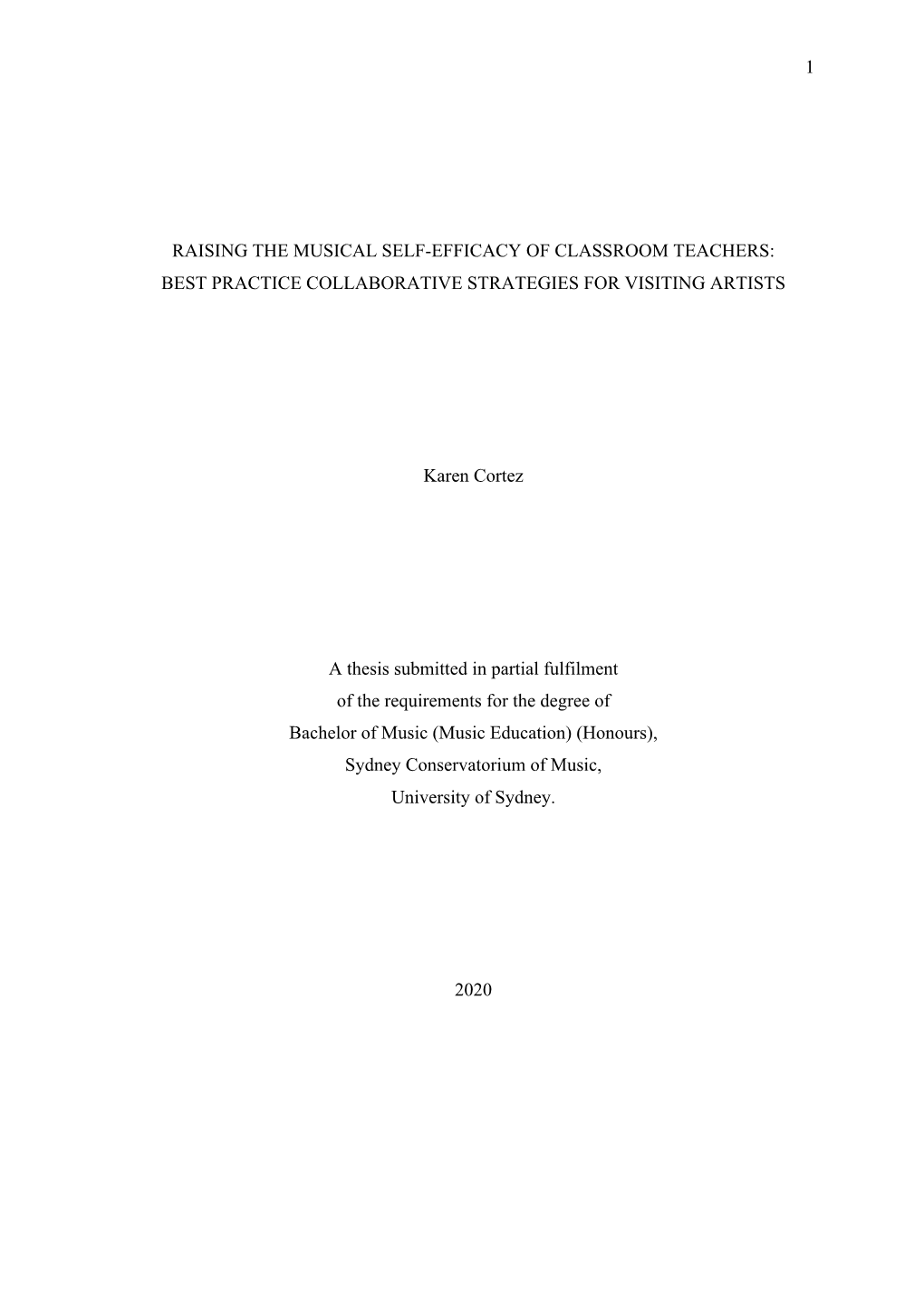 Honours Thesis