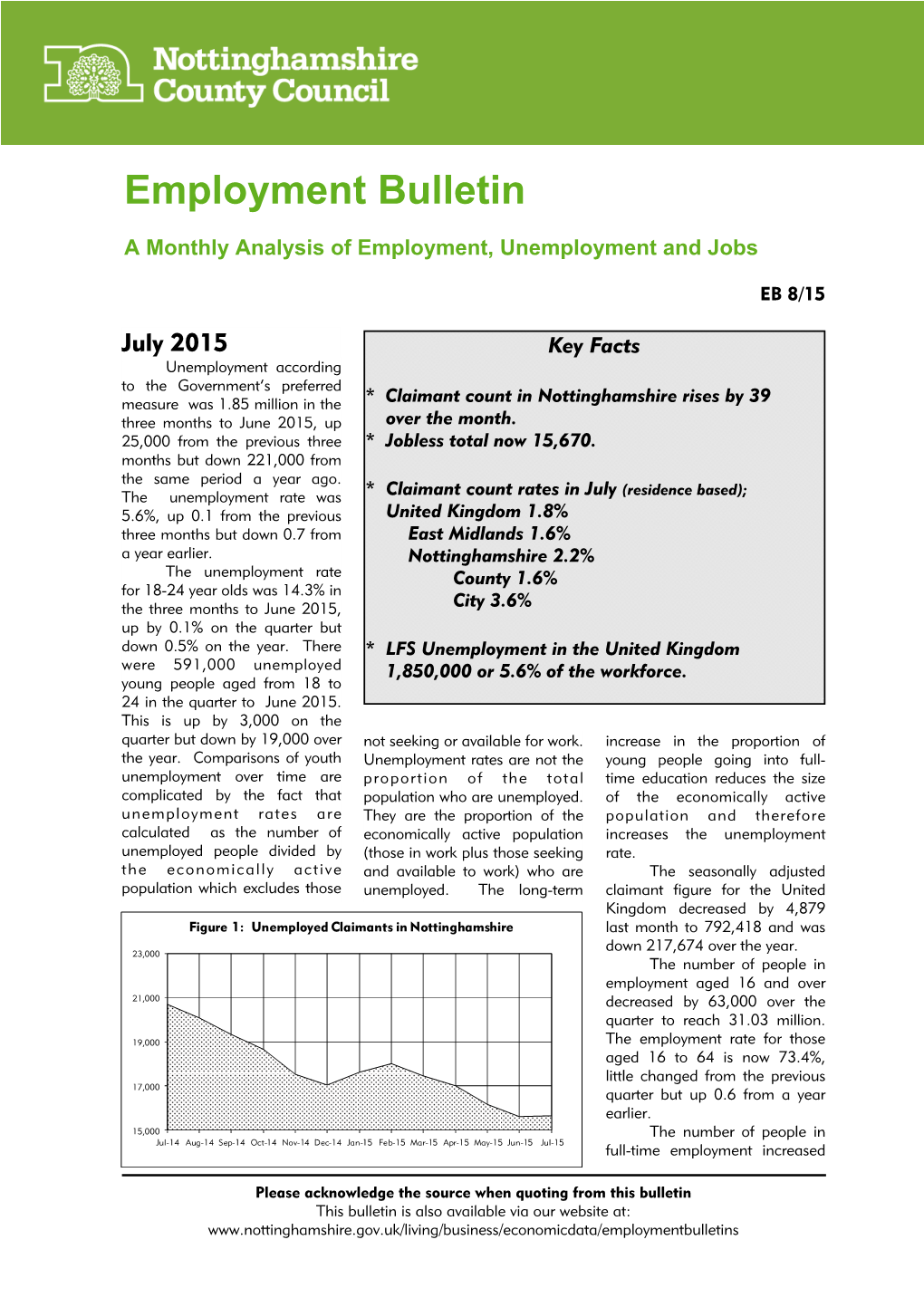 Employment Bulletin EB8/15