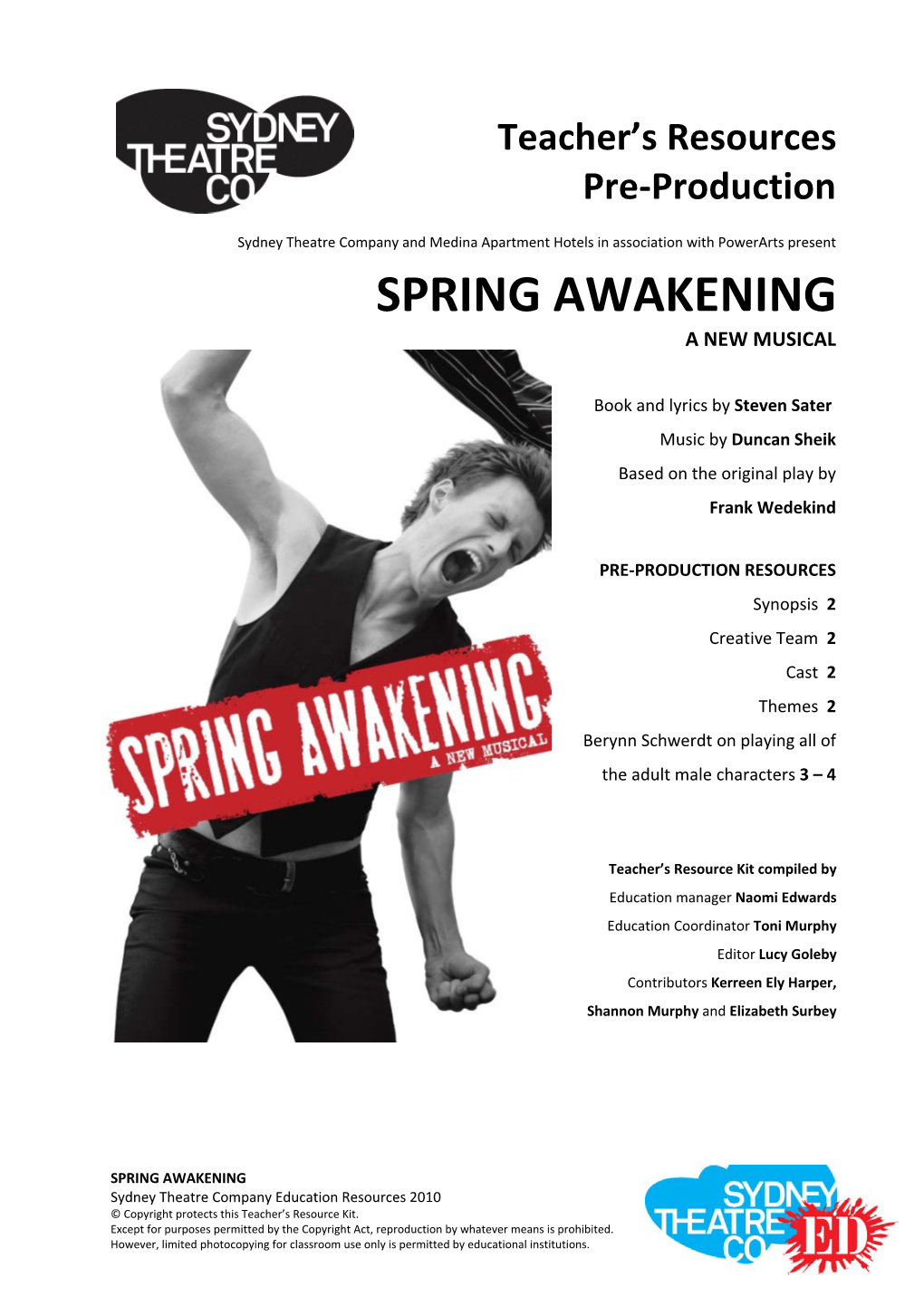 Spring Awakening a New Musical