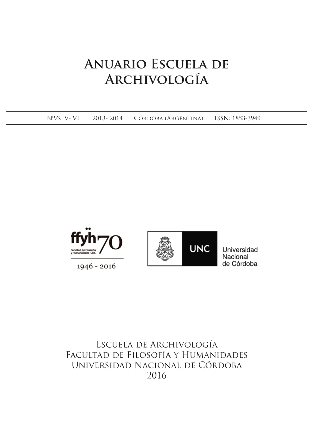 Anuario Escuela De Archivología