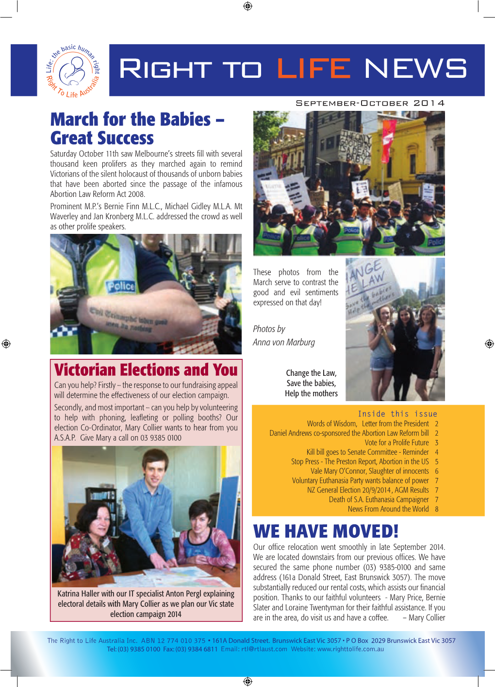 March for the Babies – Great Success WE HAVE MOVED!