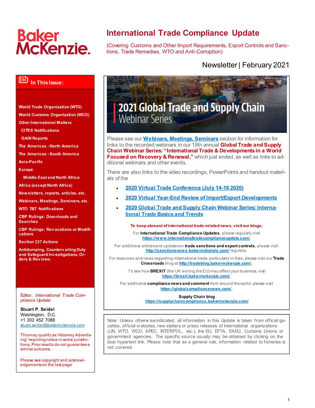 International Trade Compliance Update