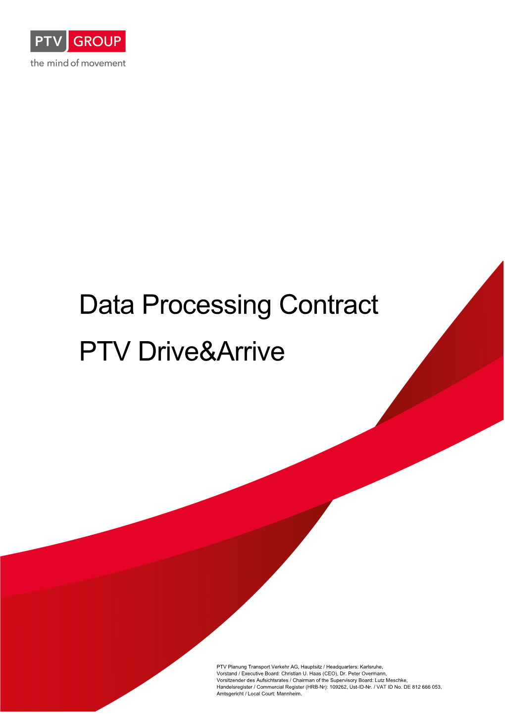 Data Proceesing PTV Drive&Arrive