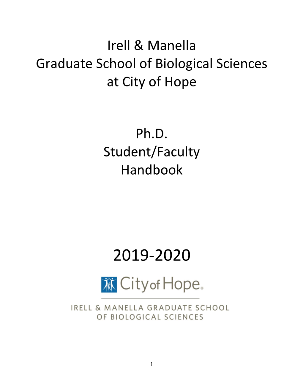 Irell & Manella Graduate School of Biological Sciences at City of Hope