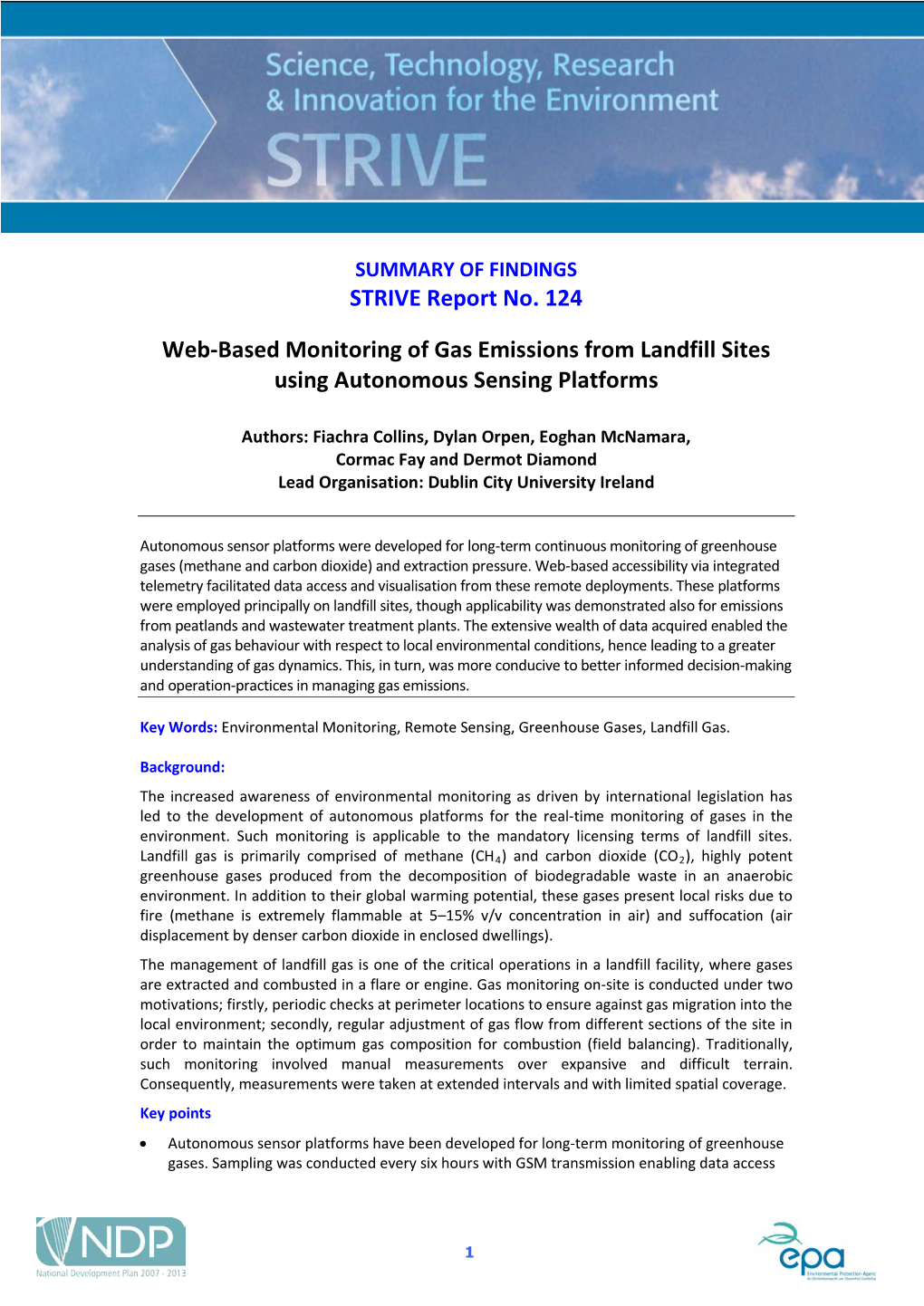 Web-Based Monitoring of Gas Emissions from Landfill Sites Using Autonomous Sensing Platforms