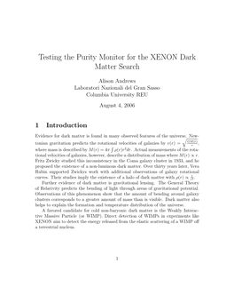 Testing the Purity Monitor for the XENON Dark Matter Search