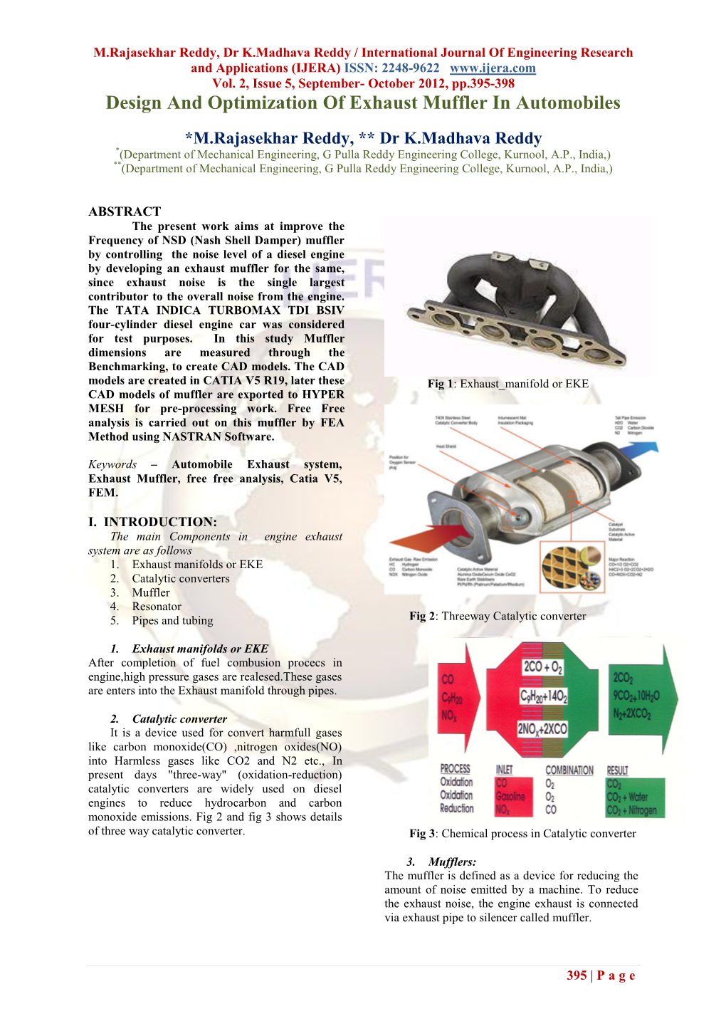 Design and Optimization of Exhaust Muffler in Automobiles