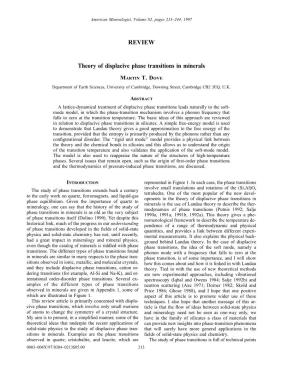 REVIEW Theory of Displacive Phase Transitions in Minerals