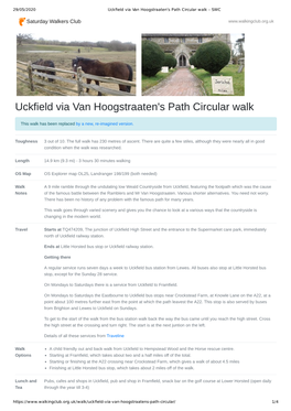 Uckfield Via Van Hoogstraaten's Path Circular Walk