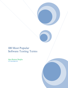 100 Most Popular Software Testing Terms