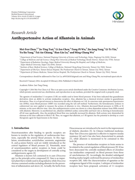 Antihypertensive Action of Allantoin in Animals