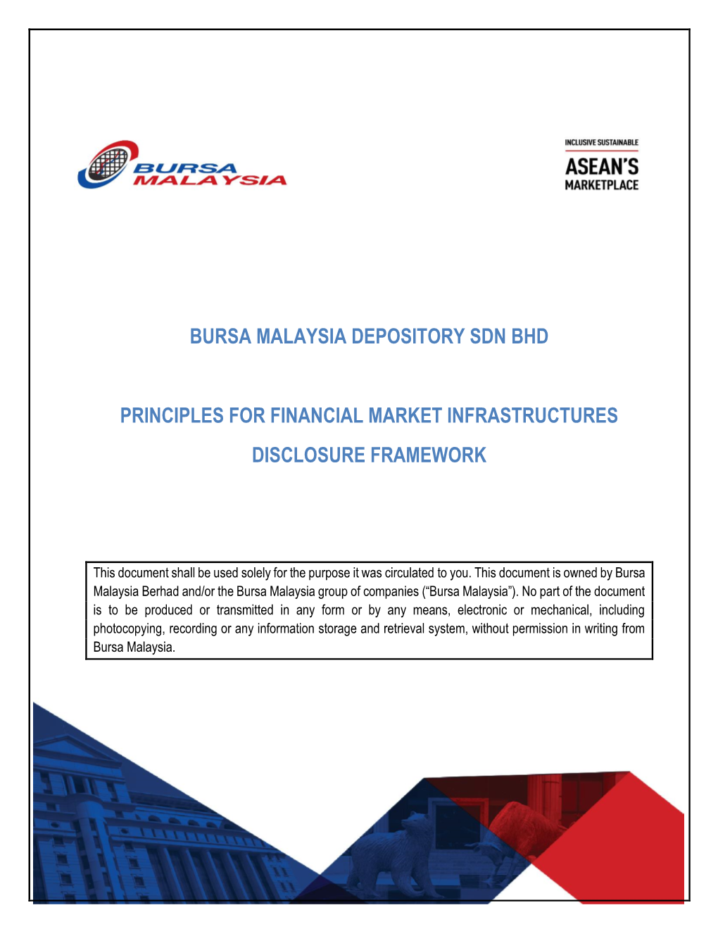 Bursa Malaysia Depository Sdn Bhd Principles for Financial Market