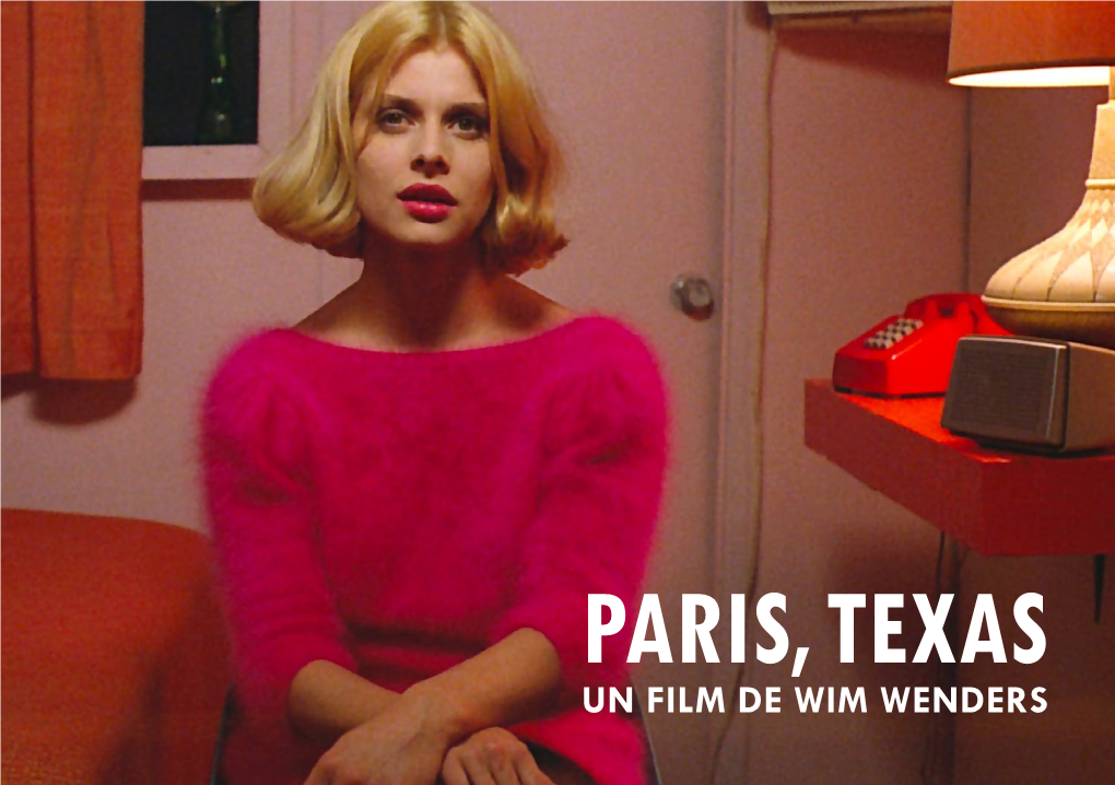 PARIS, TEXAS UN FILM DE WIM WENDERS Cannes 1984 Palme D’Or Prix De La Critique Internationale
