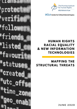 Human Rights, Racial Equality & New Information Technologies