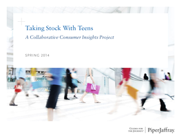 "Taking Stock with Teens" Survey