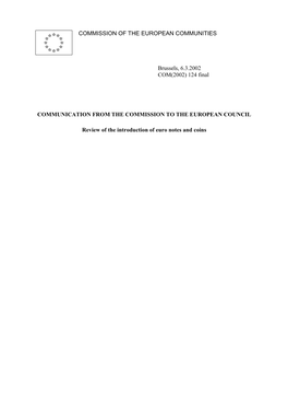 124 Final COMMUNICATION from the COMMISSION to the EUROPEAN