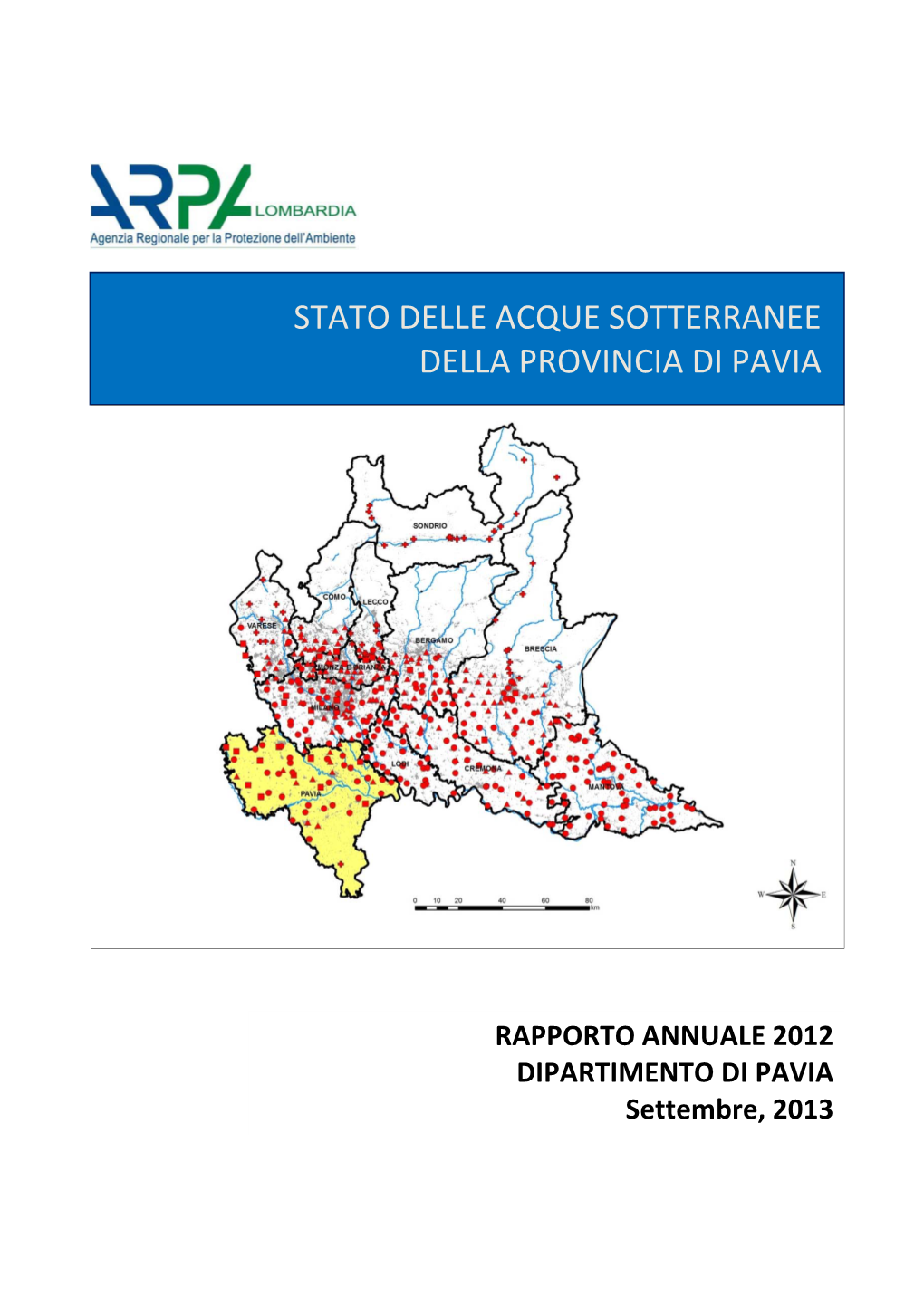 Stato Delle Acque Sotterranee Della Provincia Di Pavia 2012