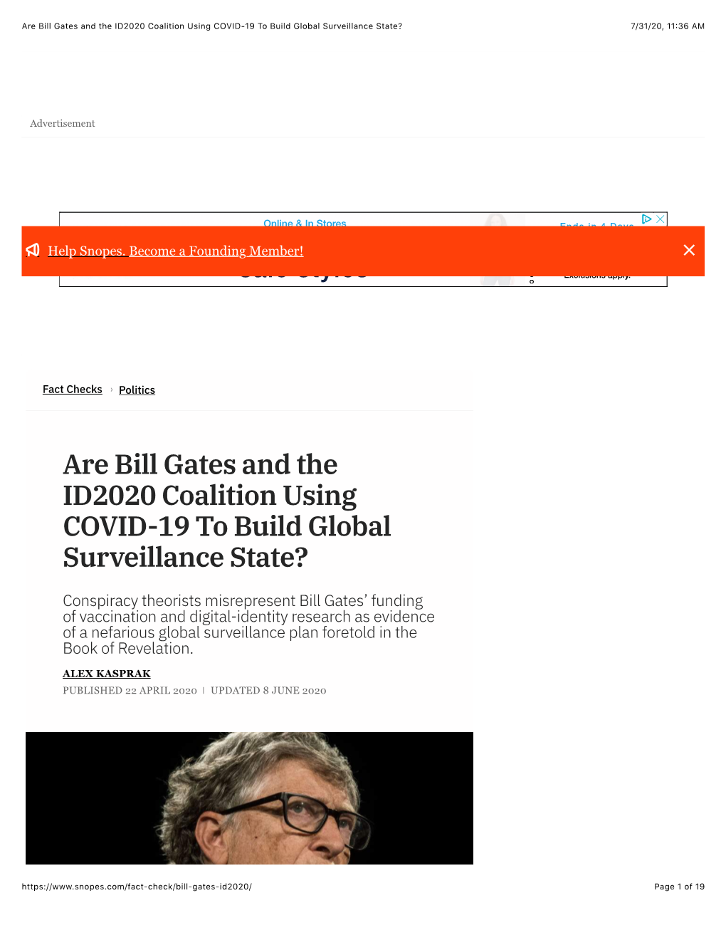 Are Bill Gates and the ID2020 Coalition Using COVID-19 to Build Global Surveillance State? 7/31/20, 11�36 AM