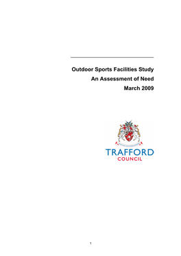 Outdoor Sports Facilities Study an Assessment of Need March 2009