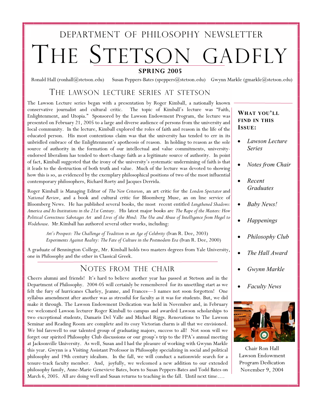 The Stetson Gadfly