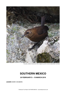 Southern Mexico Tour Report 2019