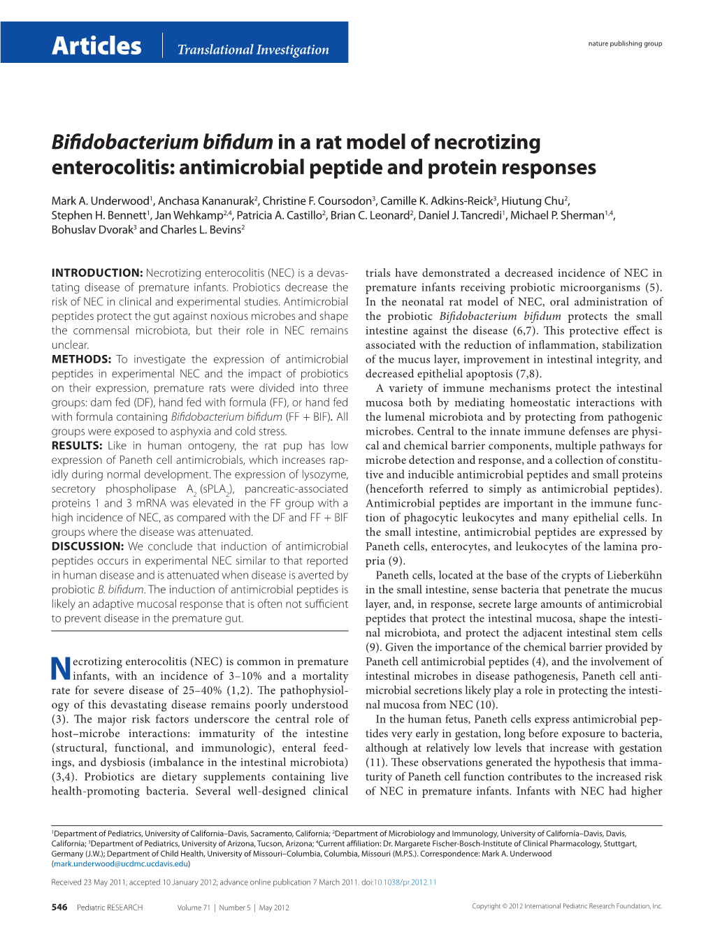 Antimicrobial Peptide and Protein Responses