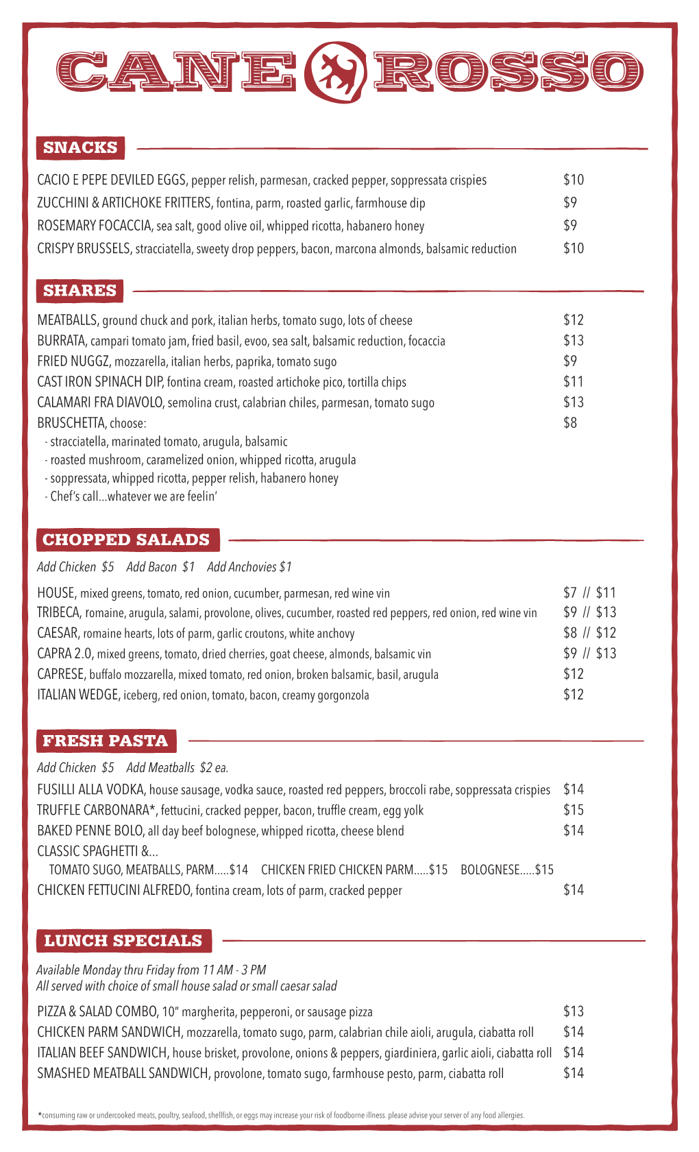 CRL Austin Winter Menu Feb 2019