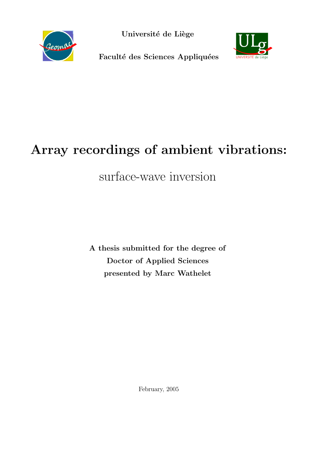 Surface-Wave Inversion