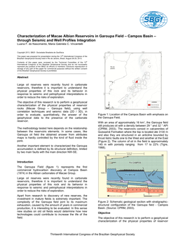 Characterization of Macae Albian Reservoirs in Garoupa Field – Campos Basin – Through Seismic and Well Profiles Integration Luana F