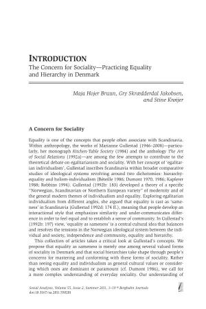 Introduction: the Concern for Sociality | 3