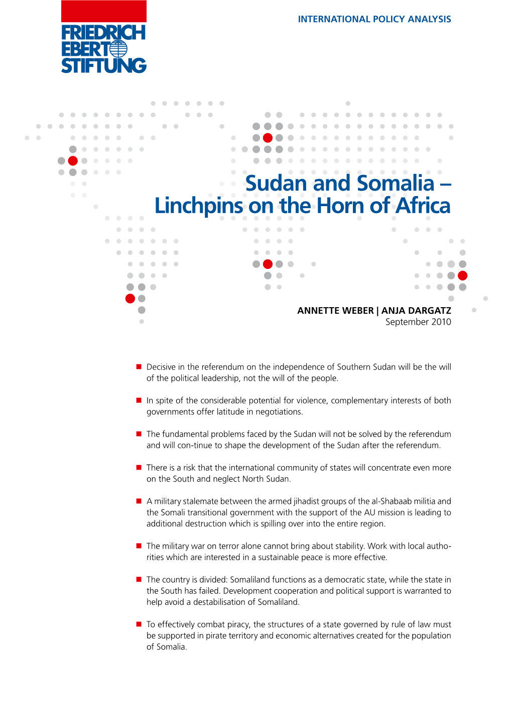 Sudan and Somalia – Linchpins on the Horn of Africa