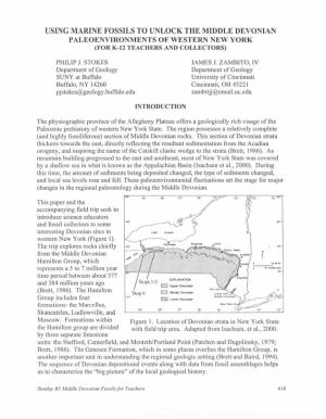 Using Marine Fossils to Unlock the Middle Devonian Paleoenvironments of Western New York (For K-12 Teachers and Collectors)
