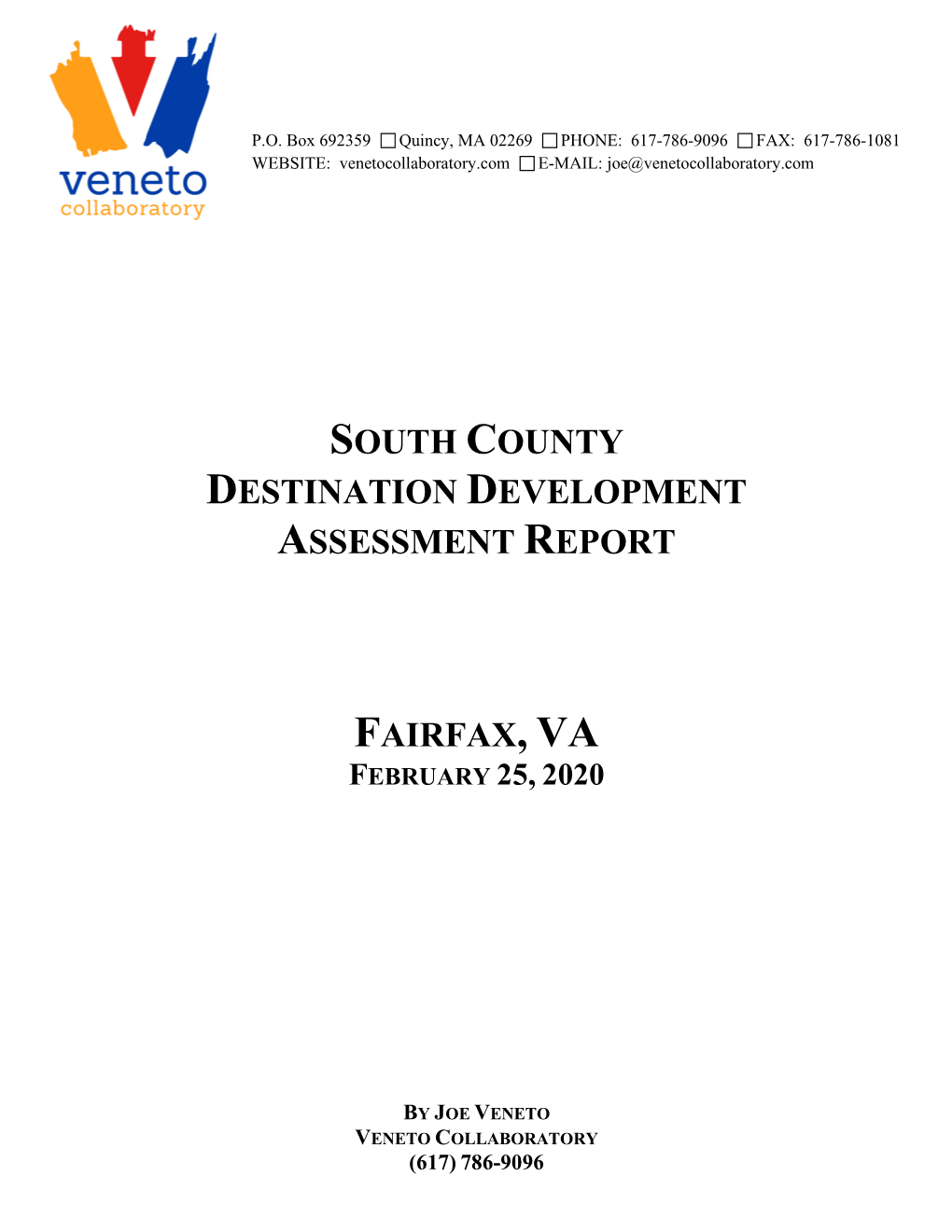 South County Destination Development Assessment Report