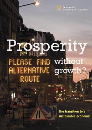 Prosperity Without Growth?Transition the Prosperity to a Sustainable Economy 2009