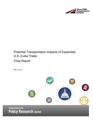 Potential Transportation Impacts of Expanded U.S.-Cuba Trade Final Report