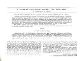 Chemical Evolution Within the Asteridae