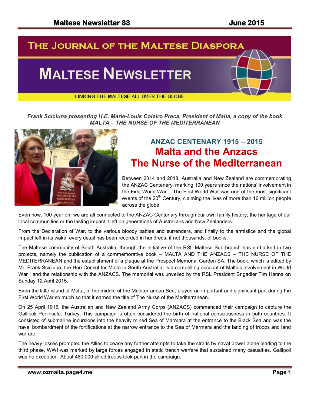 Newsletter 83 June 2015