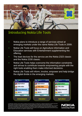 Introducing Nokia Life Tools